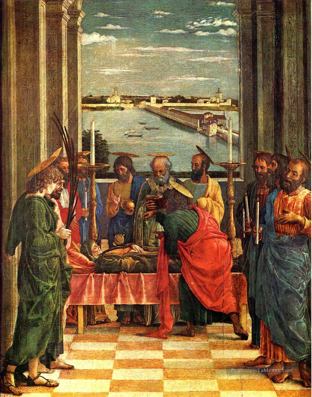 Mort de la Vierge Renaissance peintre Andrea Mantegna Peintures à l'huile
